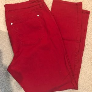 New Direction Red Straight Leg Jeans
